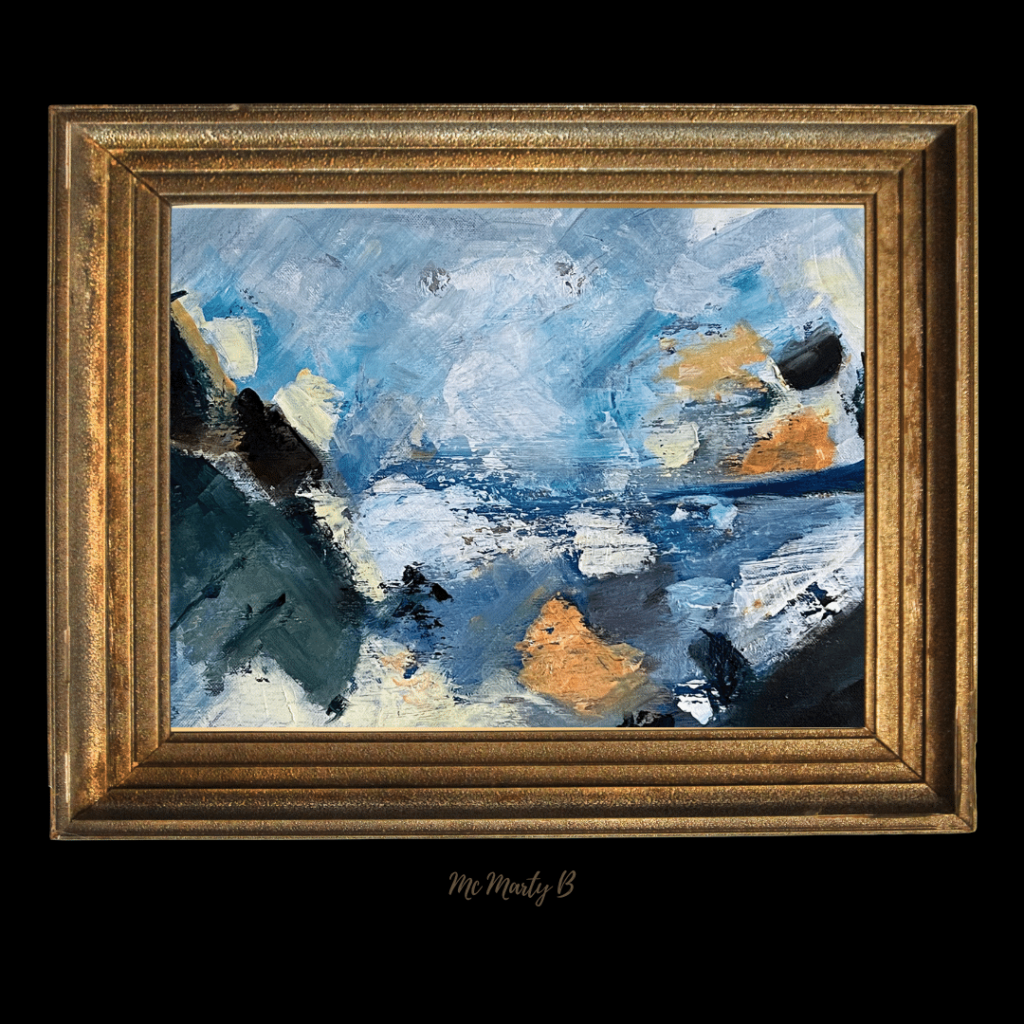 Marie-Christine Marty - mer agitée bleu